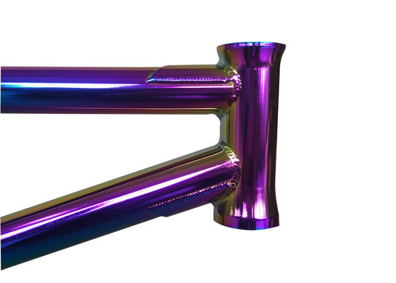 20 بوصة BMX دراجة قوس قزح إطار النفط بقعة أنبوب علوي كامل crmo 20.75 "RC 336 مللي متر رأس متكامل أنبوبميد bb الفرامل القابلة للإزالة